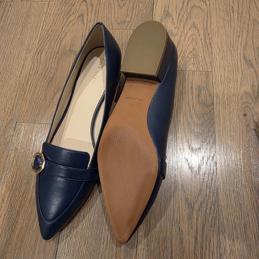 BRAND NEW Cole Haan Women's Blue Loafers - Picture 3 of 8